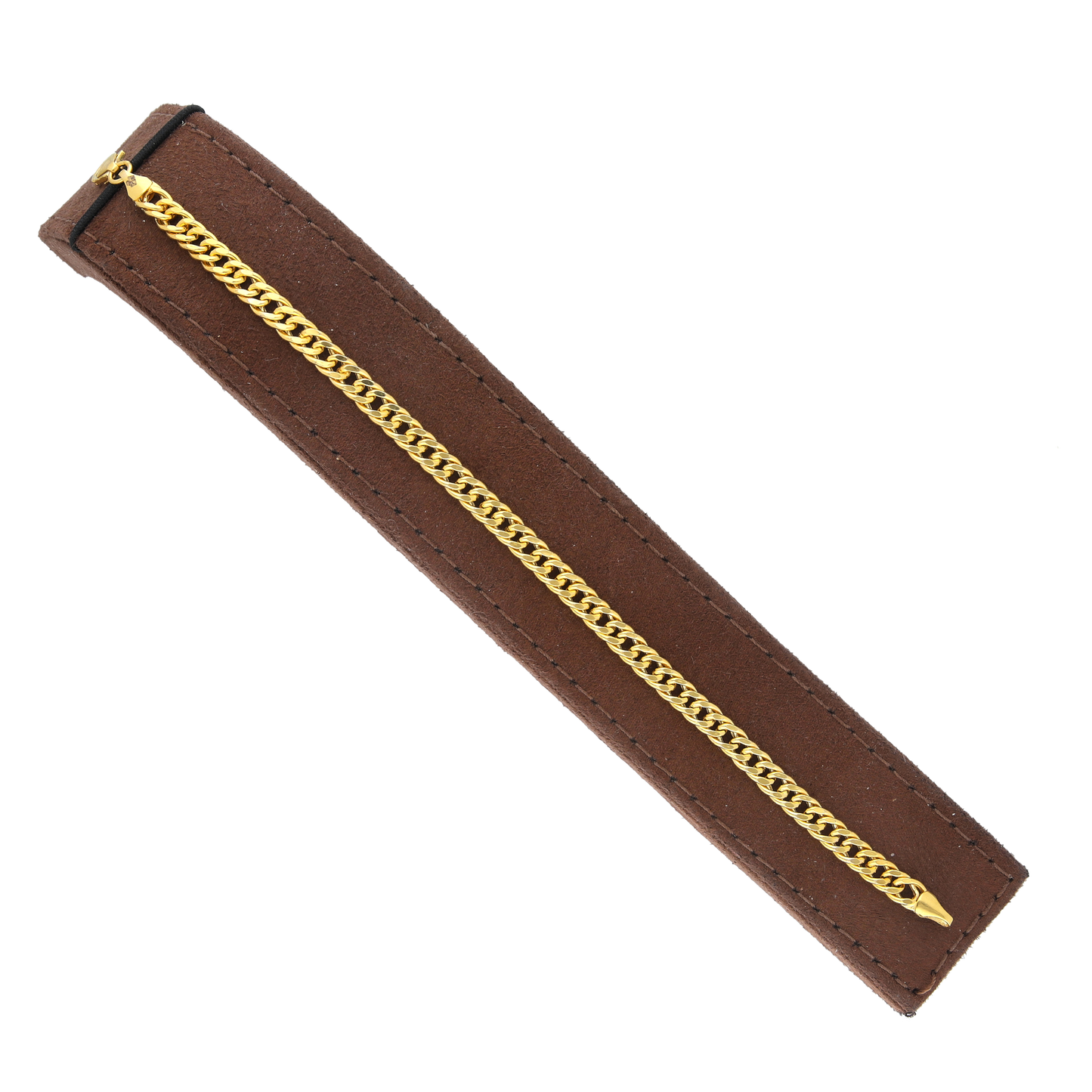 Gold Curb Bracelet 21KT - FKJBRL21KM12062