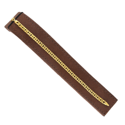 Gold Curb Bracelet 21KT - FKJBRL21KM12062