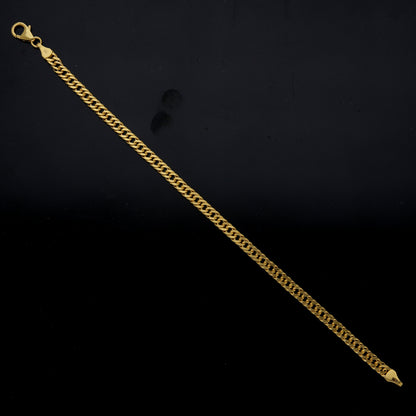 Gold Curb Bracelet 21KT - FKJBRL21KM12063