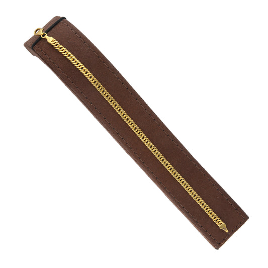 Gold Curb Bracelet 21KT - FKJBRL21KM12063