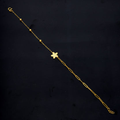 Gold Star Shaped Bracelet 21KT - FKJBRL21KM12137