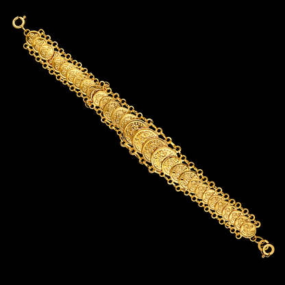 Gold Turkish Lira Bracelet 21KT - FKJBRL21KM12158