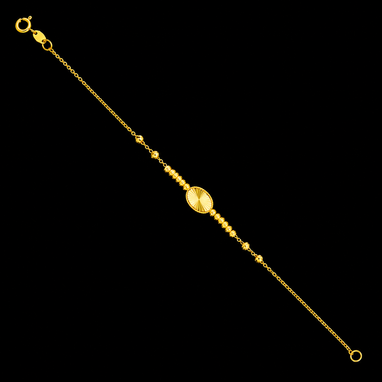 Gold Classic Bracelet 21KT - FKJBRL21KM12160
