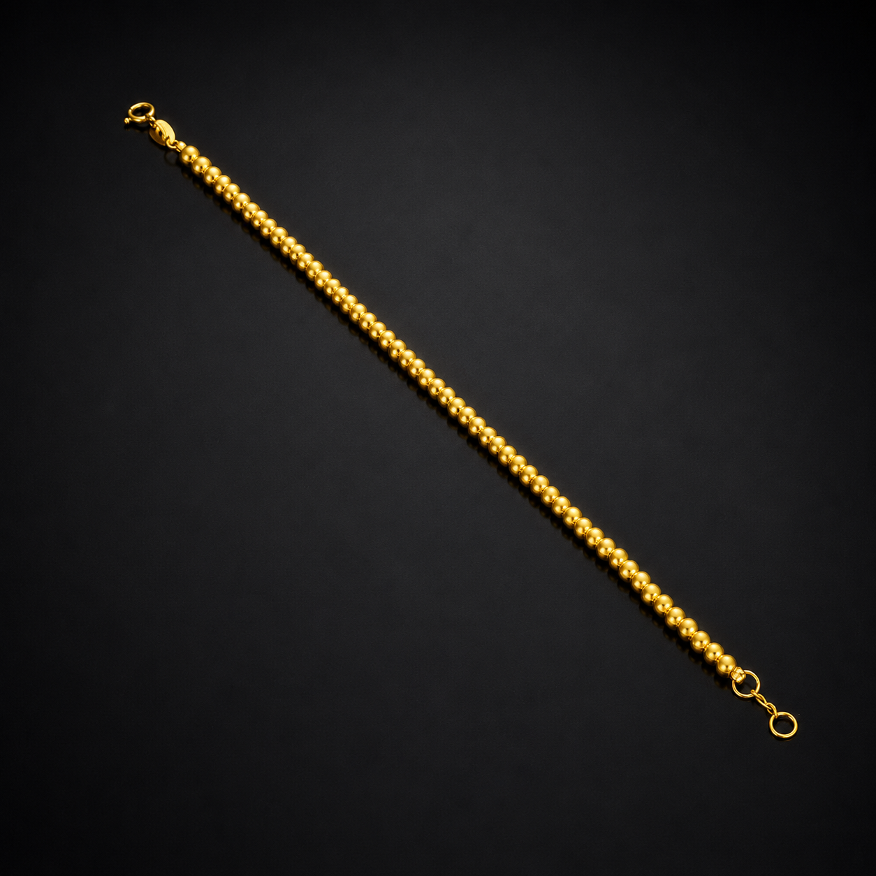 Gold Beads Bracelet 21KT - FKJBRL21KM12178