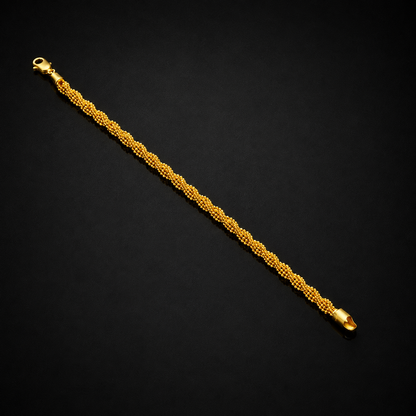 Gold Twisted Bracelet 21KT - FKJBRL21KM12180