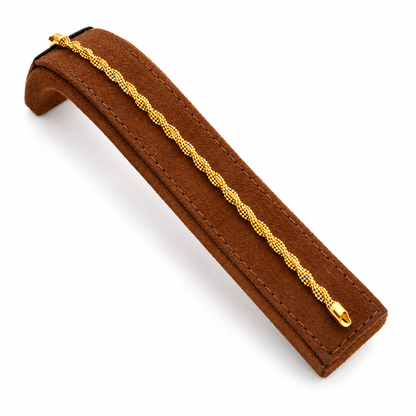 Gold Twisted Bracelet 21KT - FKJBRL21KM12180