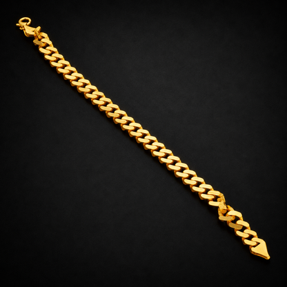 Gold Cuban Bracelet 21KT - FKJBRL21KM12182