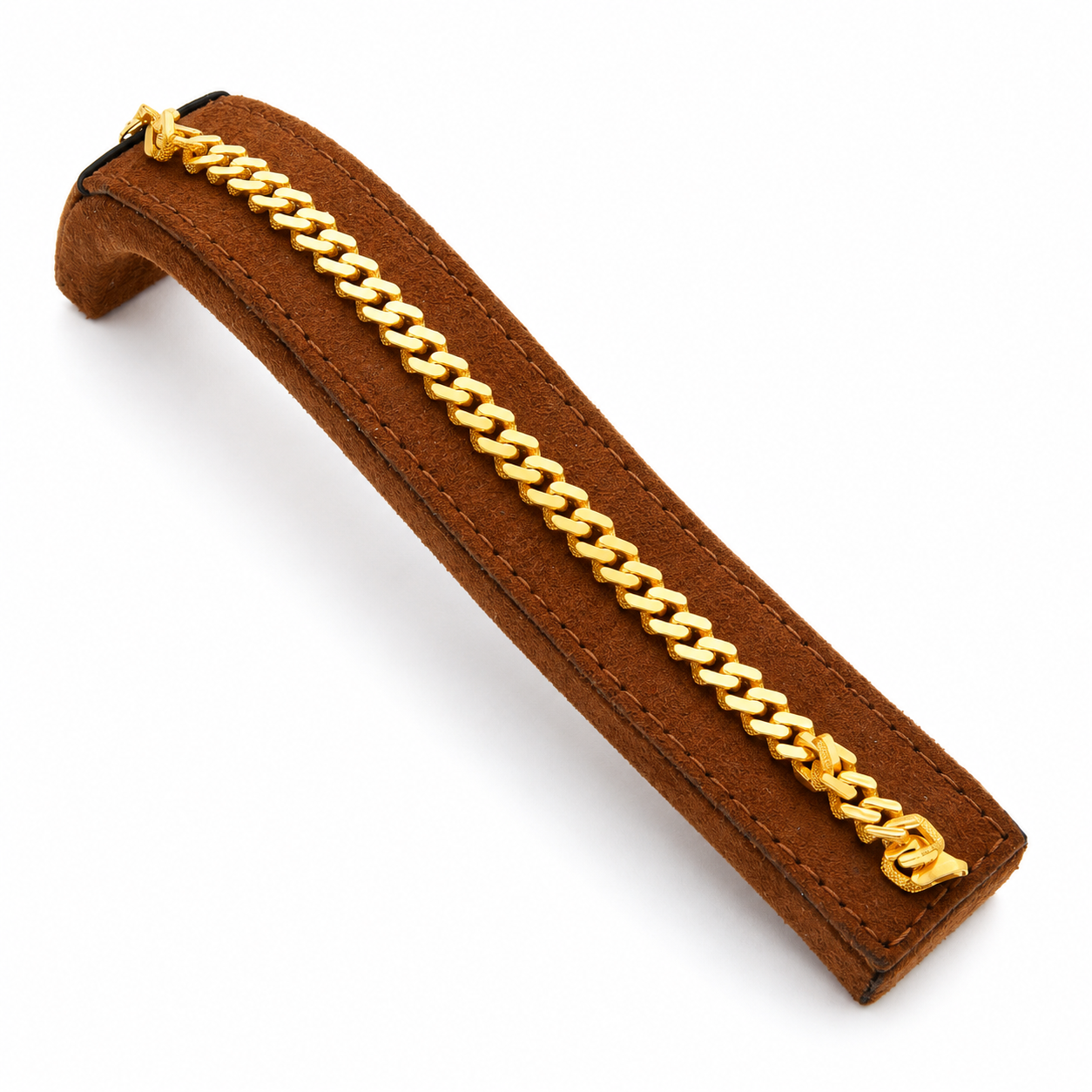 Gold Cuban Bracelet 21KT - FKJBRL21KM12182