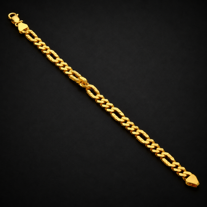 Gold Figaro Bracelet 21KT - FKJBRL21KM12183