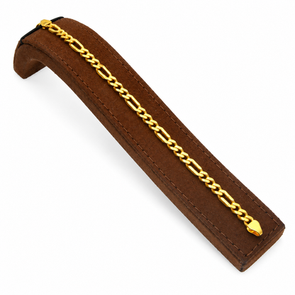 Gold Figaro Bracelet 21KT - FKJBRL21KM12183
