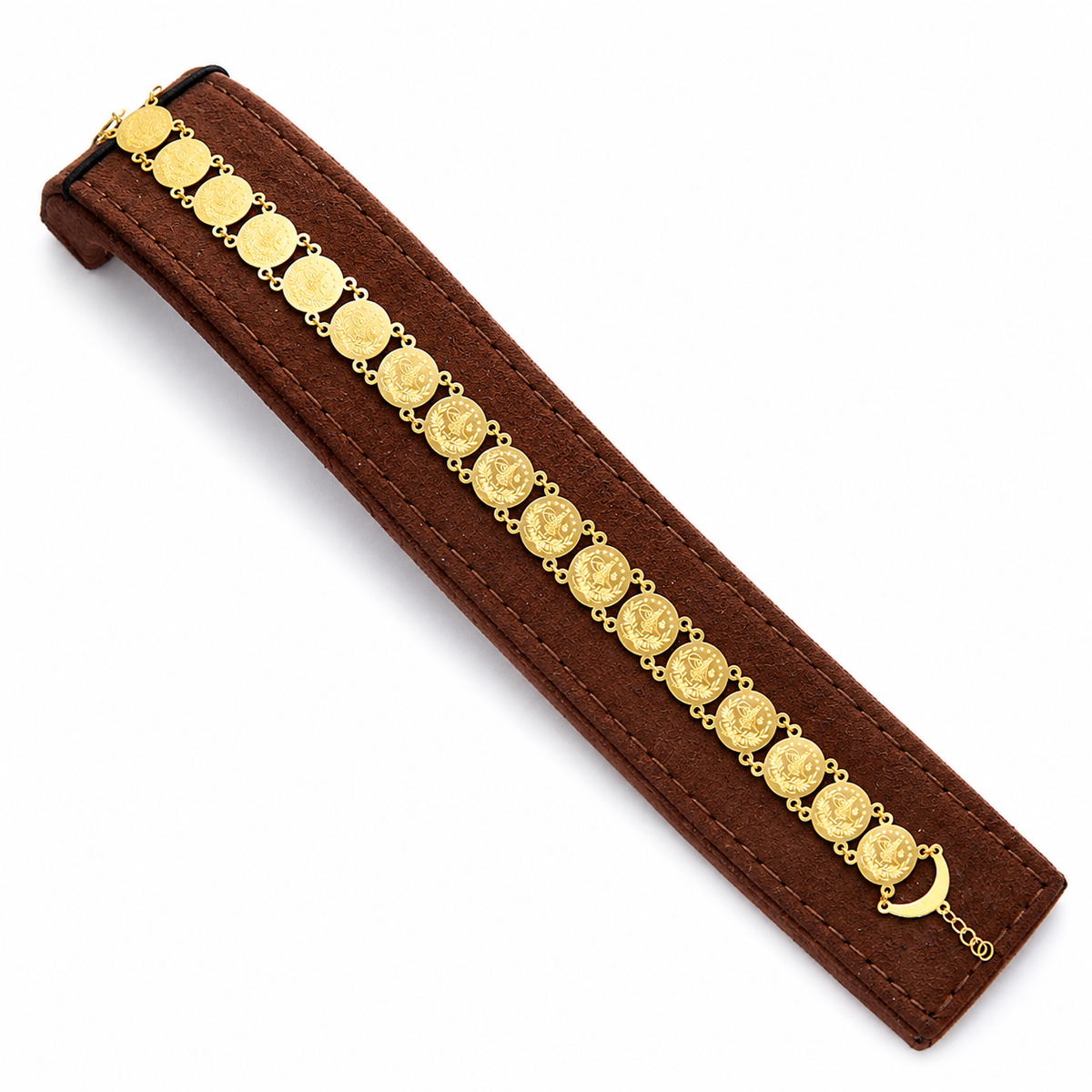 Gold Turkish Lira Bracelet 21KT - FKJBRL21KM12188