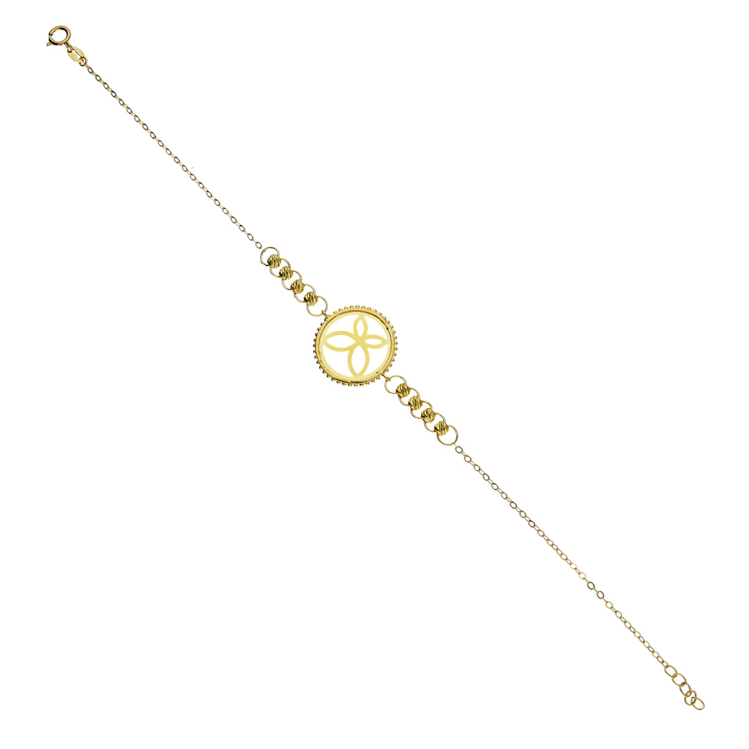 Gold Butterfly Bracelet 21KT - FKJBRL21KM12189