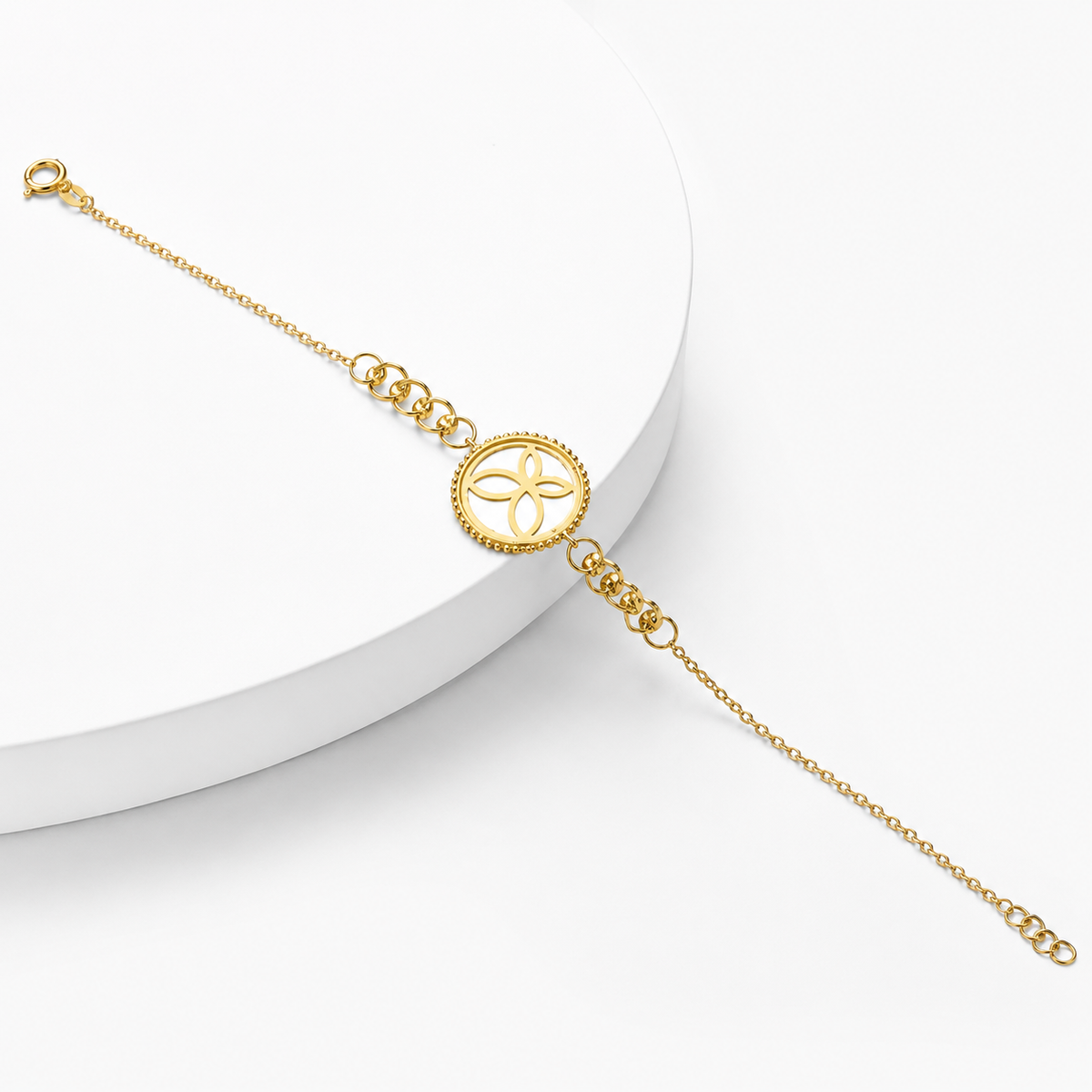 Gold Butterfly Bracelet 21KT - FKJBRL21KM12189
