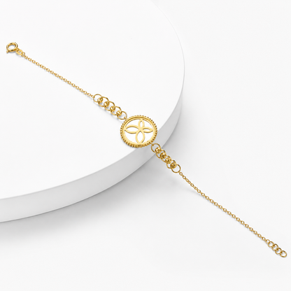 Gold Butterfly Bracelet 21KT - FKJBRL21KM12189