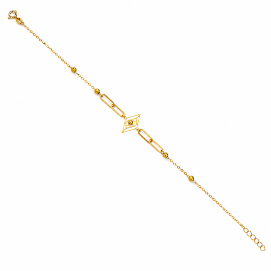 Gold Minimalist Bracelet 21KT - FKJBRL21KM12191