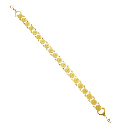 Gold Turkish Lira Bracelet 21KT - FKJBRL21KM12198