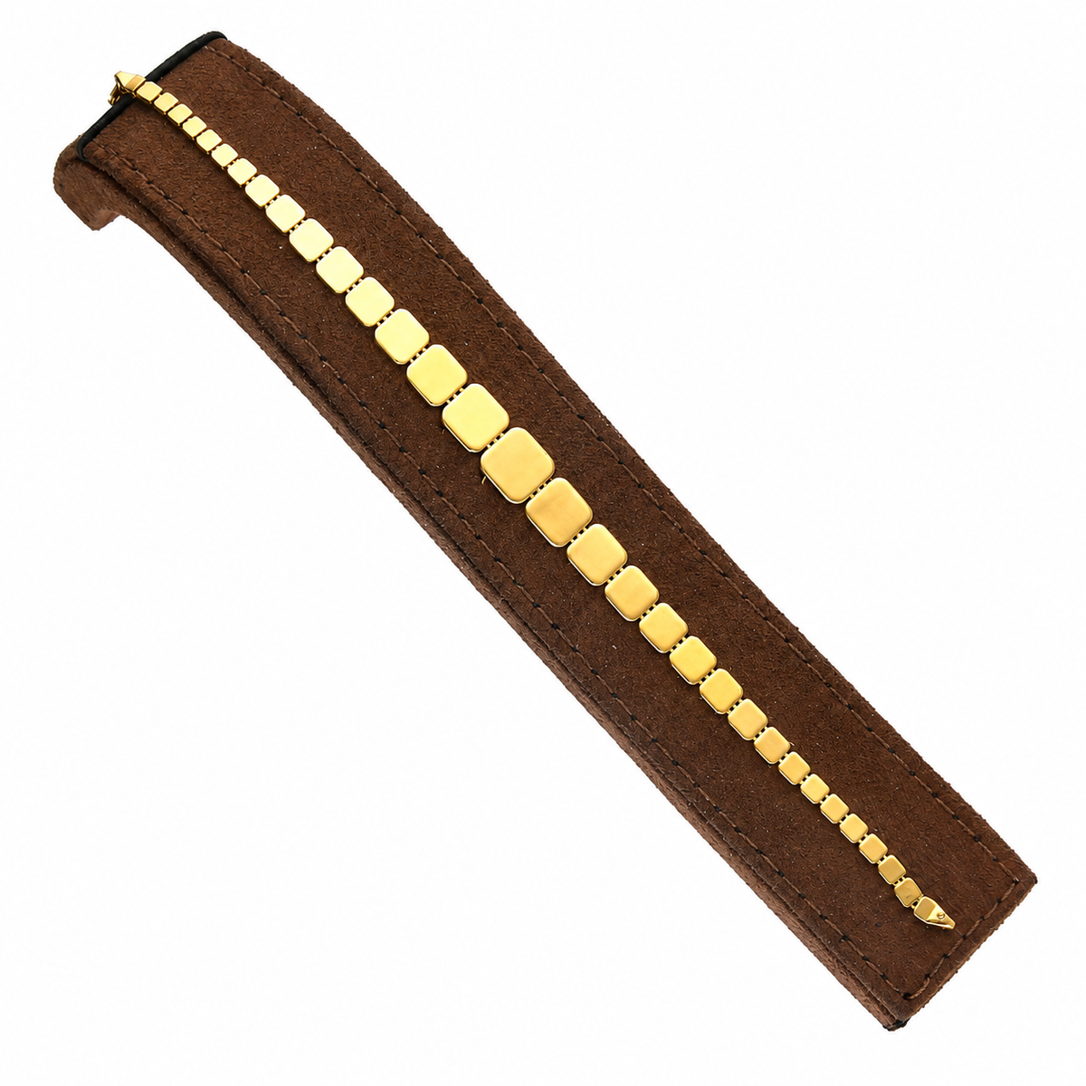Gold  Geometric Square-Link Bracelet 21KT - FKJBRL21KM12249