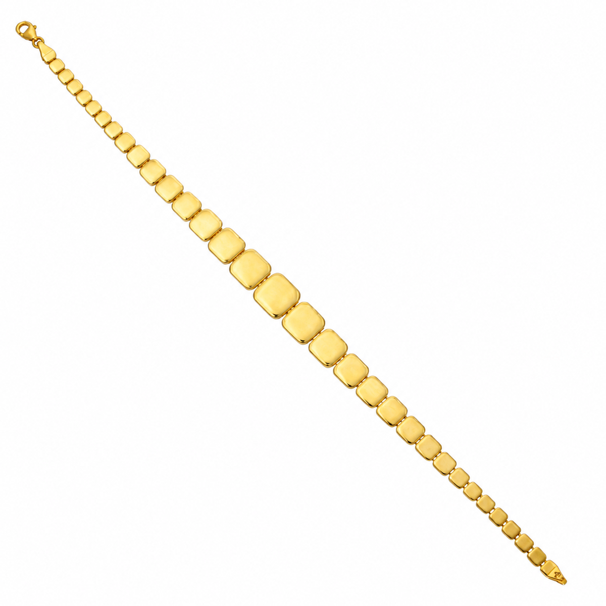 Gold  Geometric Square-Link Bracelet 21KT - FKJBRL21KM12249
