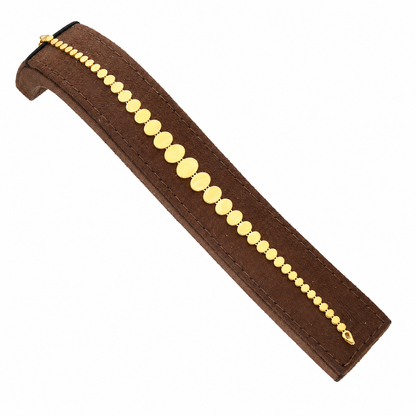 Gold Elliptical Link Bracelet 21KT - FKJBRL21KM12251