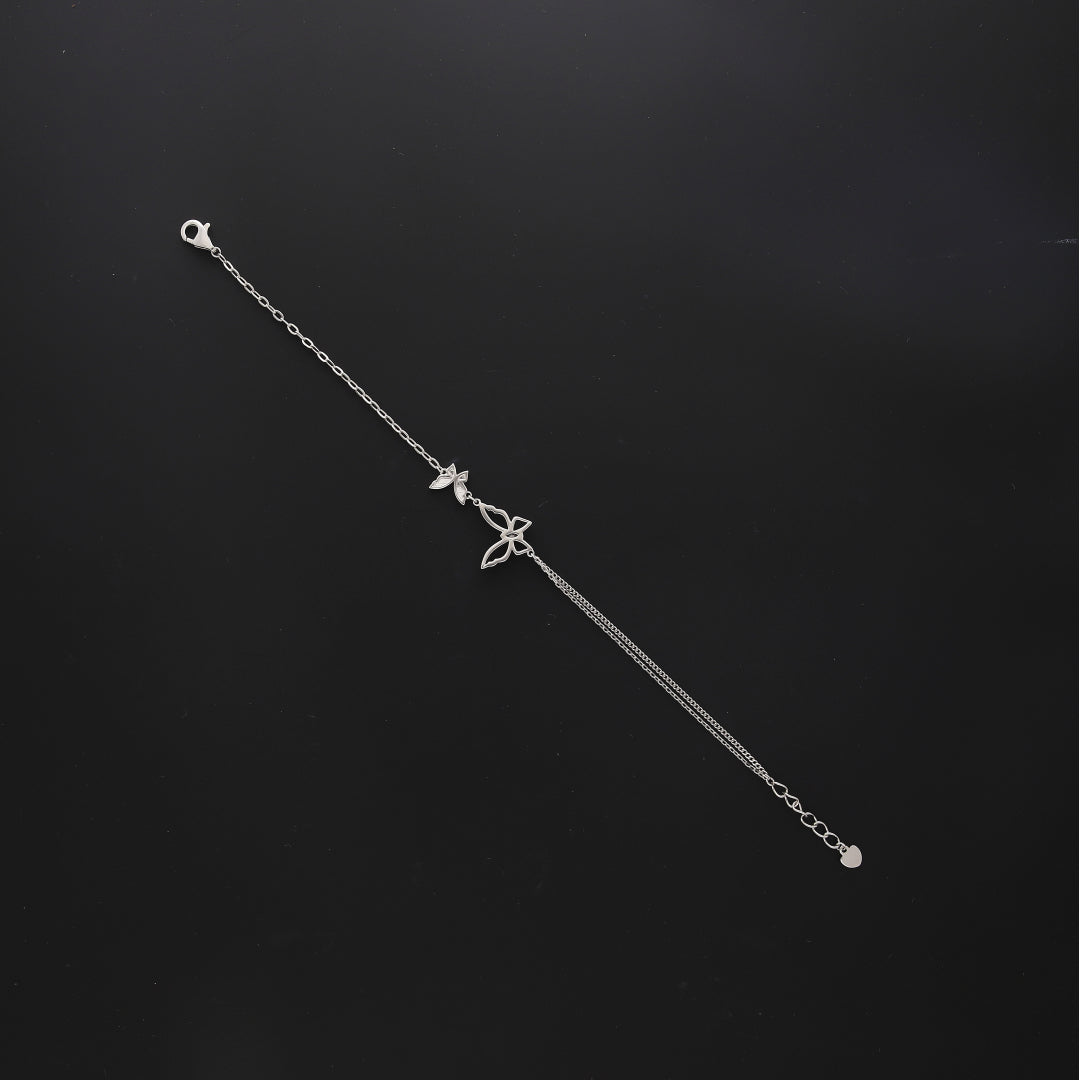 Sterling Silver 925 Butterfly Charm Bracelet - FKJBRLSL10530