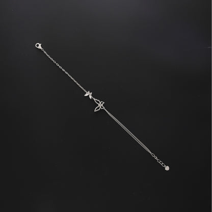 Sterling Silver 925 Butterfly Charm Bracelet - FKJBRLSL10530