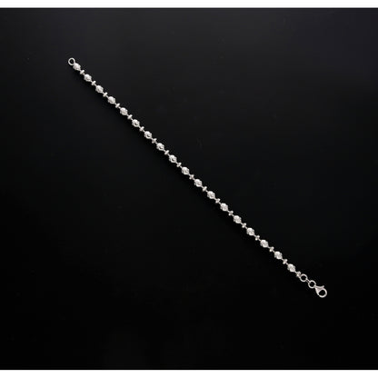 Sterling Silver 925 Classic Beaded Bracelet - FKJBRLSL10533