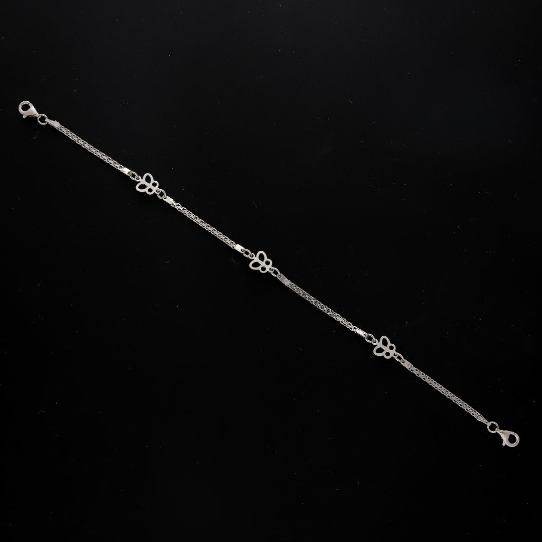 Sterling Silver 925 Dainty Butterfly Bracelet - FKJBRLSL10591