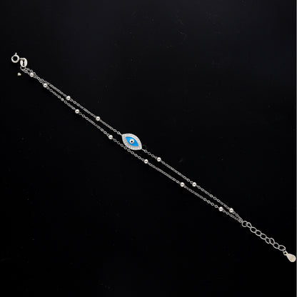 Sterling Silver 925 Blue Eye Bracelet - FKJBRLSL10593