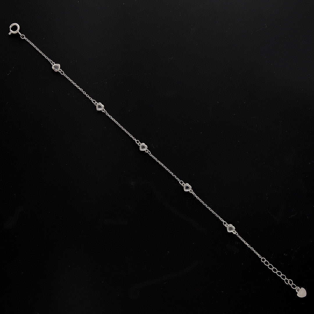 Sterling Silver 925 Little Heart Bracelet - FKJBRLSL10594