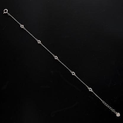Sterling Silver 925 Little Heart Bracelet - FKJBRLSL10594