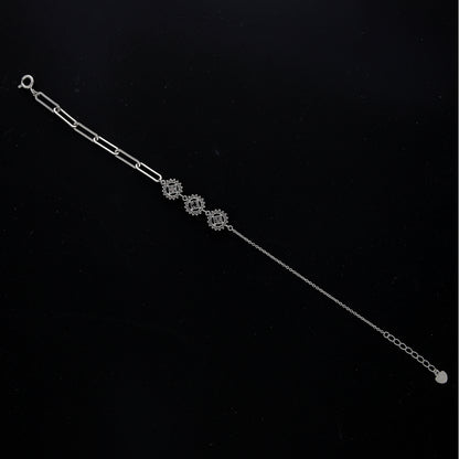 Sterling Silver 925 Spark Halo Bracelet - FKJBRLSL10598