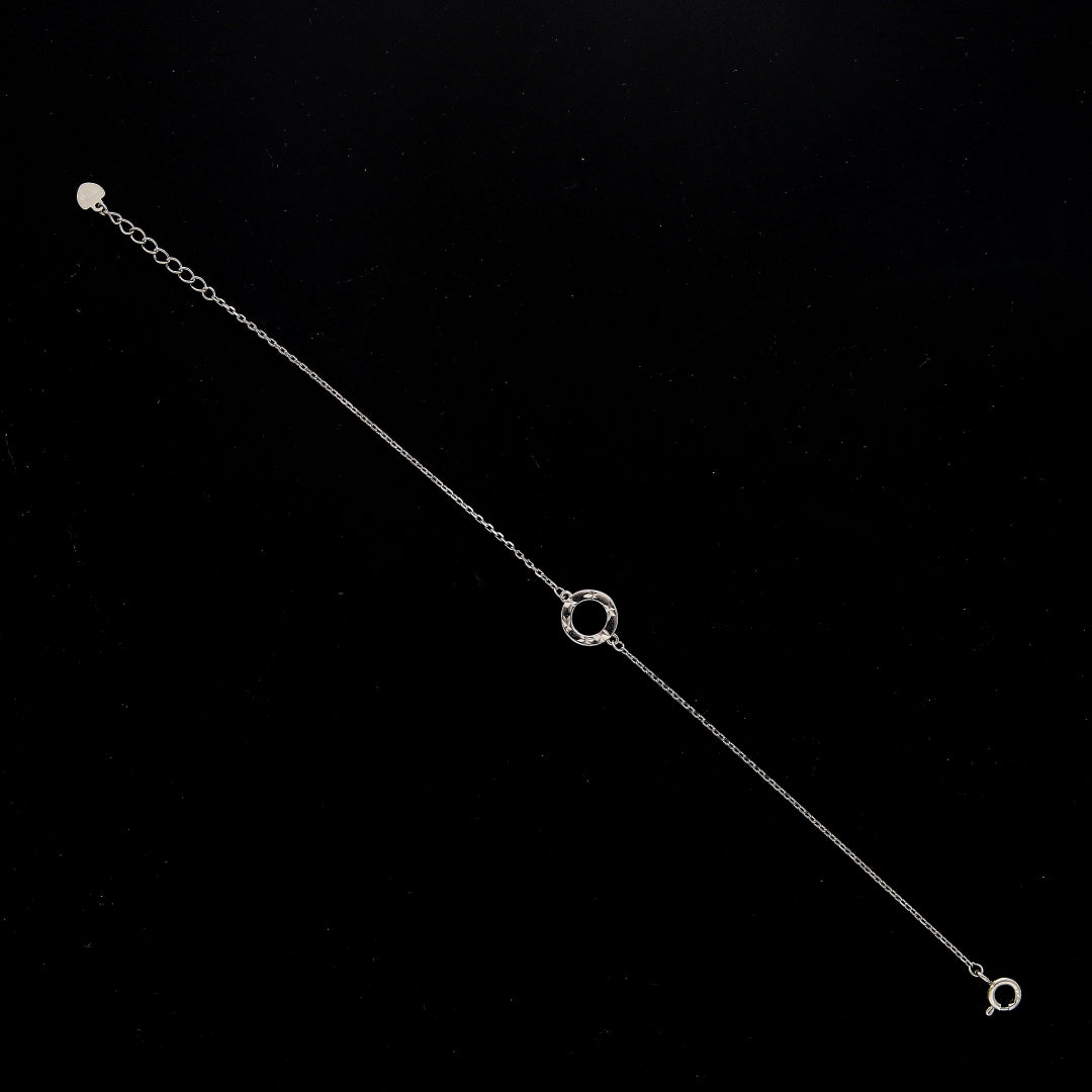 Sterling Silver 925 Open Circle Bracelet - FKJBRLSL10601