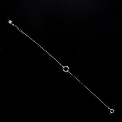 Sterling Silver 925 Open Circle Bracelet - FKJBRLSL10601