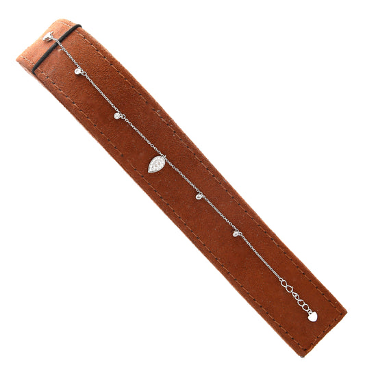 Sterling Silver 925 Pear Drop Bracelet - FKJBRLSL10612