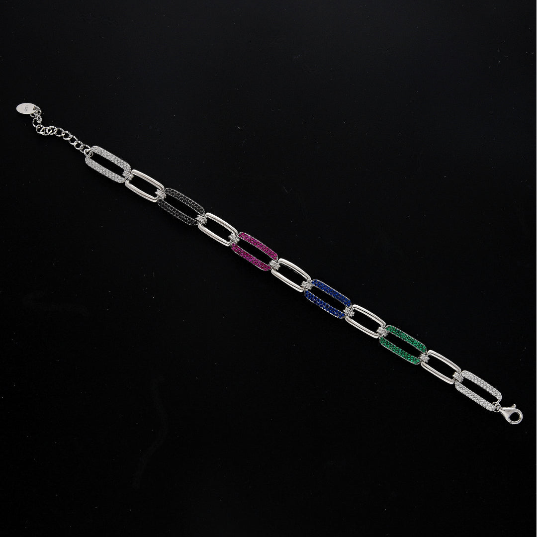 Sterling Silver 925 Chunky Link Bracelet - FKJBRLSL10624