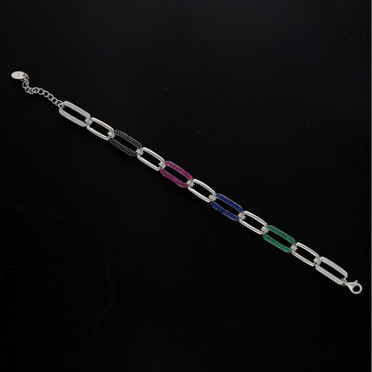 Sterling Silver 925 Chunky Link Bracelet - FKJBRLSL10624