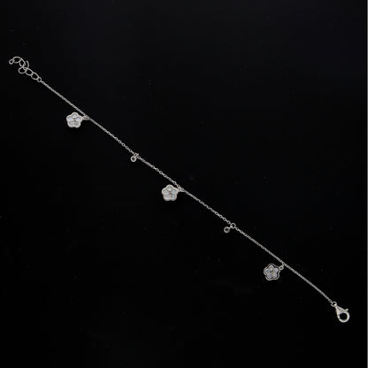 Sterling Silver 925 Bloom Charm Bracelet - FKJBRLSL10629