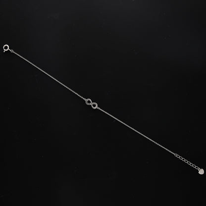 Sterling Silver 925 Dainty Infinity Bracelet - FKJBRLSL10650