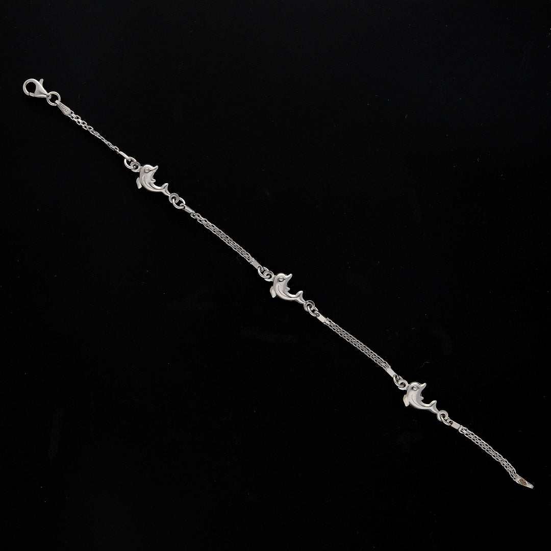 Sterling Silver 925 Dolphin Bracelet - FKJBRLSL10654