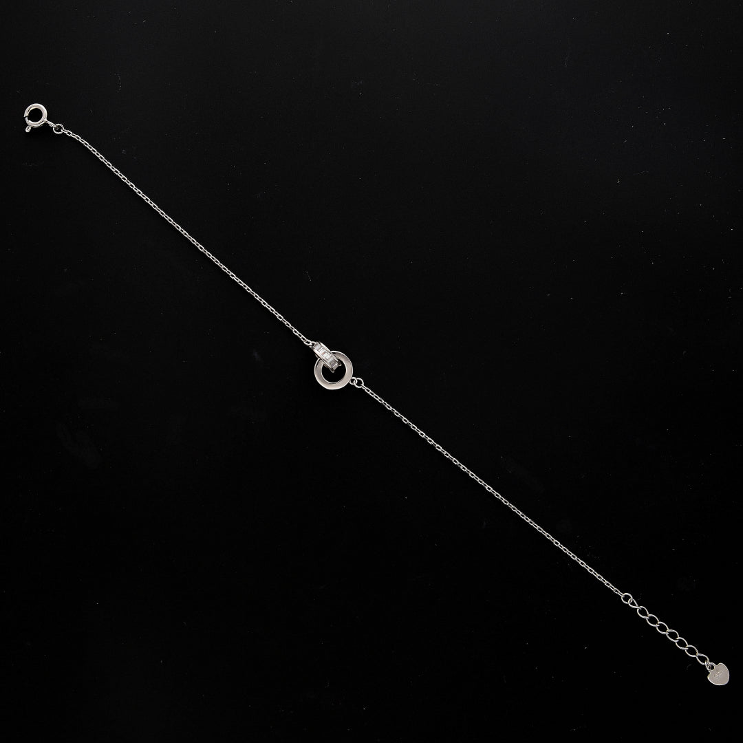 Sterling Silver 925 Ring Charm Bracelet - FKJBRLSL10676