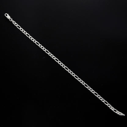 Sterling Silver 925 Figaro Chain Bracelet - FKJBRLSL10678