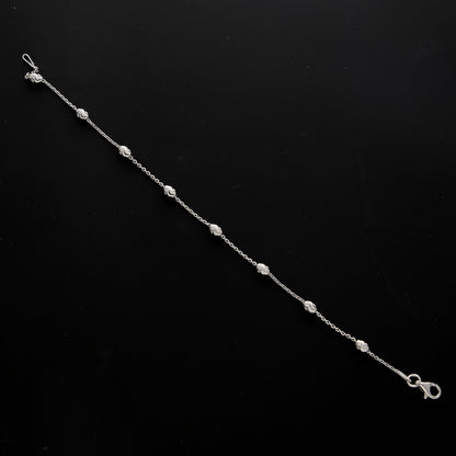 Sterling Silver 925 Round Beads Bracelet - FKJBRLSL10683