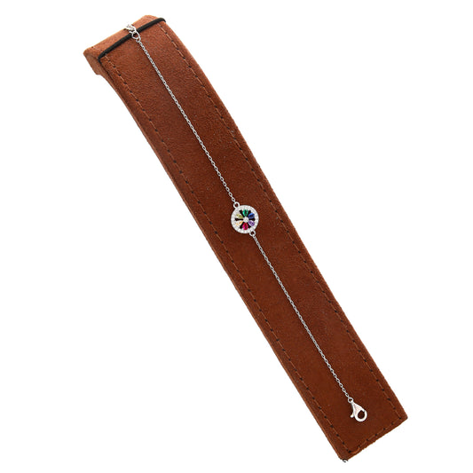 سوار قوس قزح من الفضة الإسترلينية عيار 925 - FKJBRLSL10690