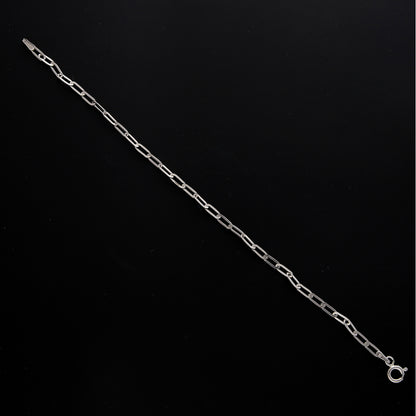 Sterling Silver 925 Paperclip Style Bracelet - FKJBRLSL10692