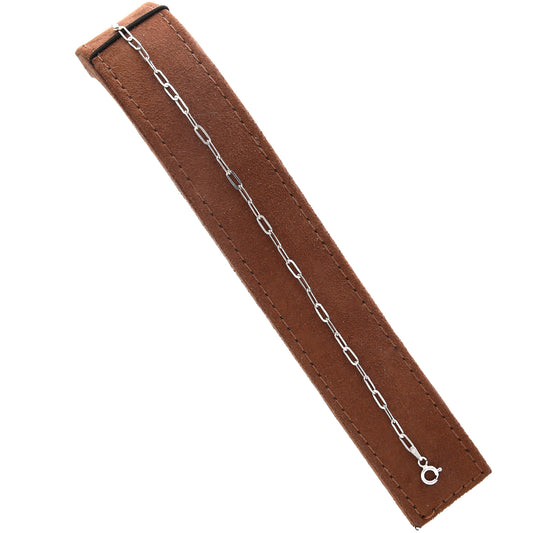 سوار من الفضة الإسترلينية عيار 925 بتصميم مشبك ورق - FKJBRLSL10692