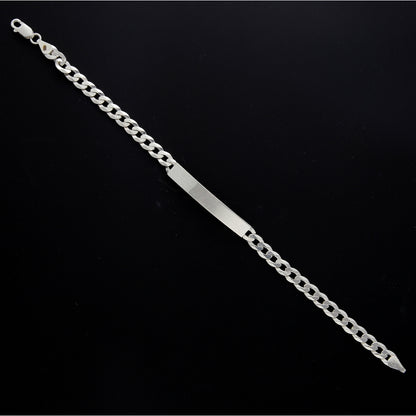 Sterling Silver 925 Bold Curb Links Bracelet - FKJBRLSL10695