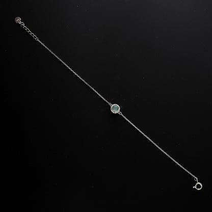 Sterling Silver 925 Sparkling Centerpiece Bracelet - FKJBRLSL10696