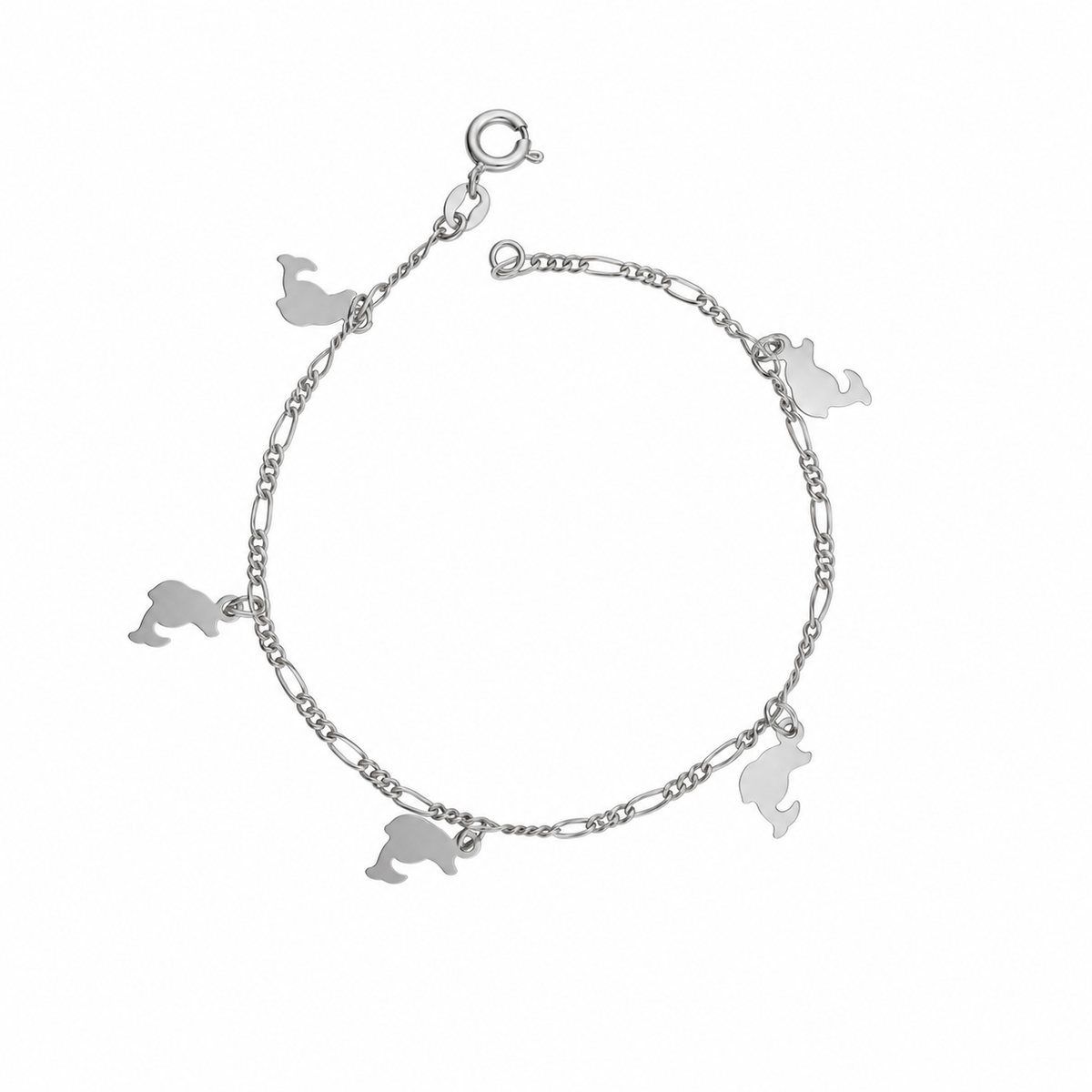 Sterling Silver 925 Delicate Butterfly Chain Bracelet - FKJBRLSLM12353