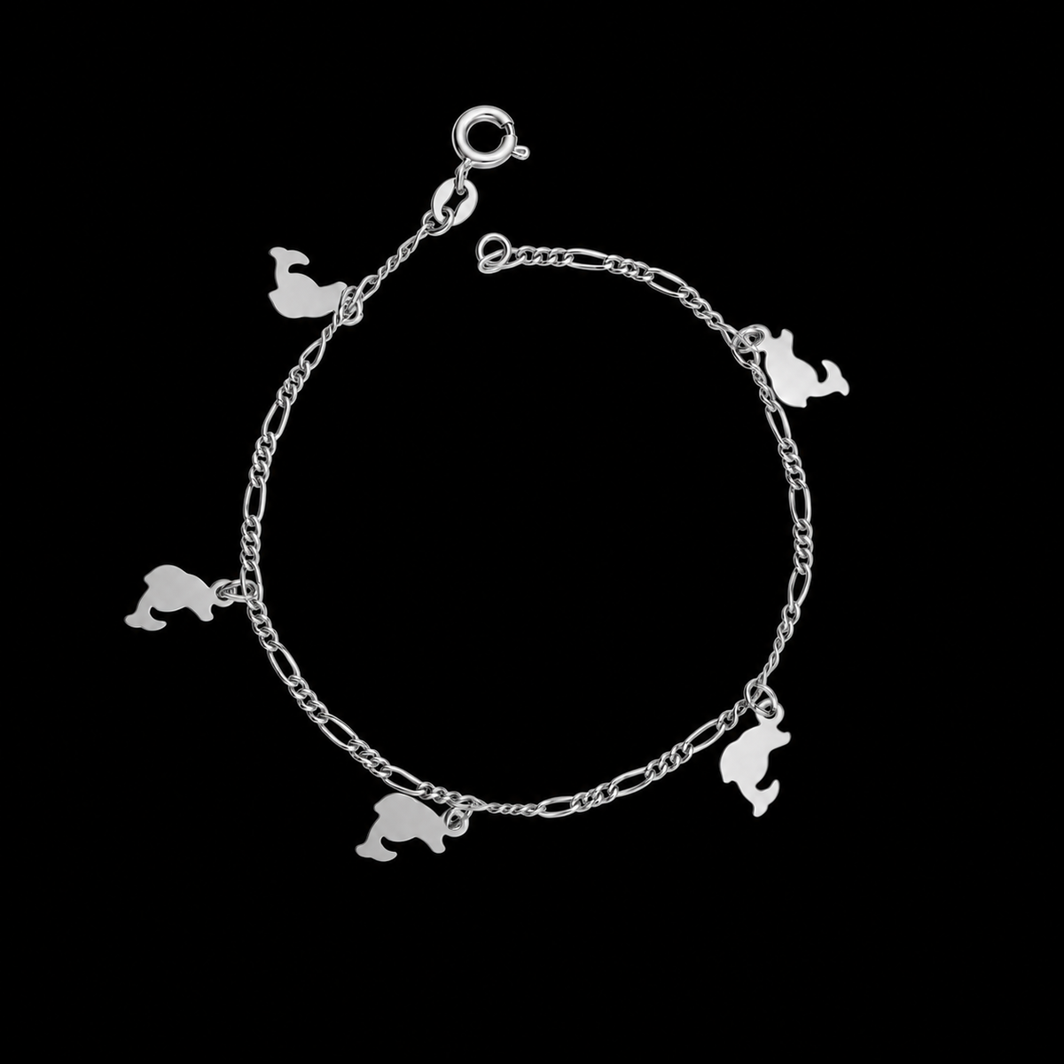 Sterling Silver 925 Delicate Butterfly Chain Bracelet - FKJBRLSLM12353