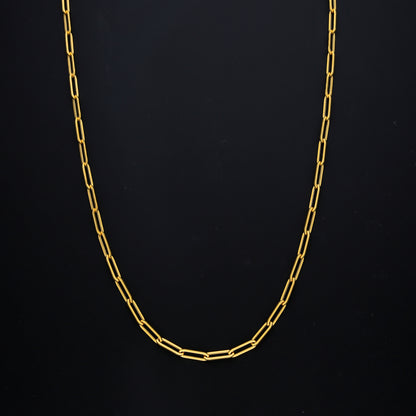 سلسلة مشبك ورق أنيقة من الذهب عيار 21 قيراطًا - FKJCN21KM10400